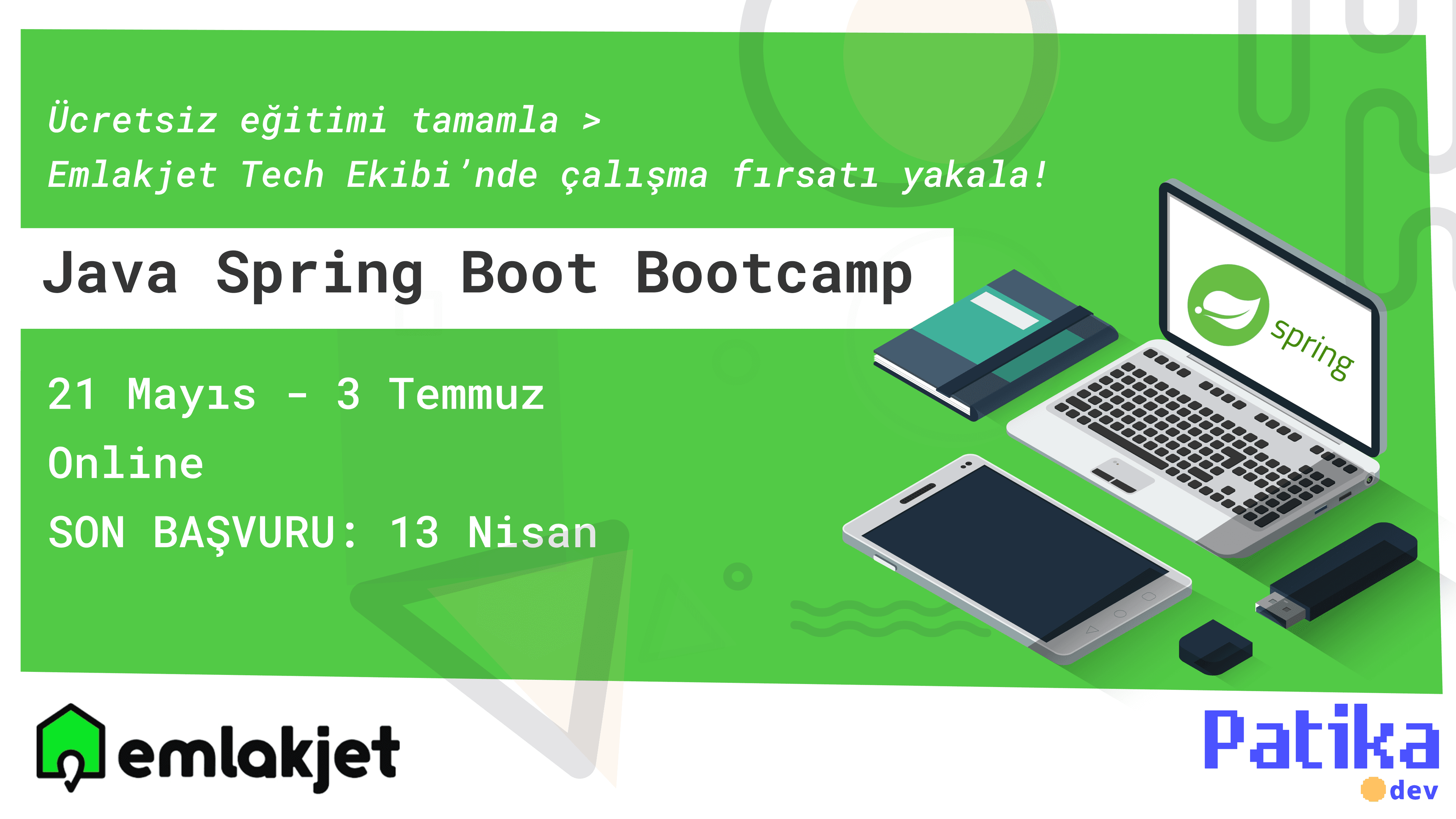 Emlakjet Tech'te İşe Girmek İçin Ücretsiz Yazılım Eğitimi