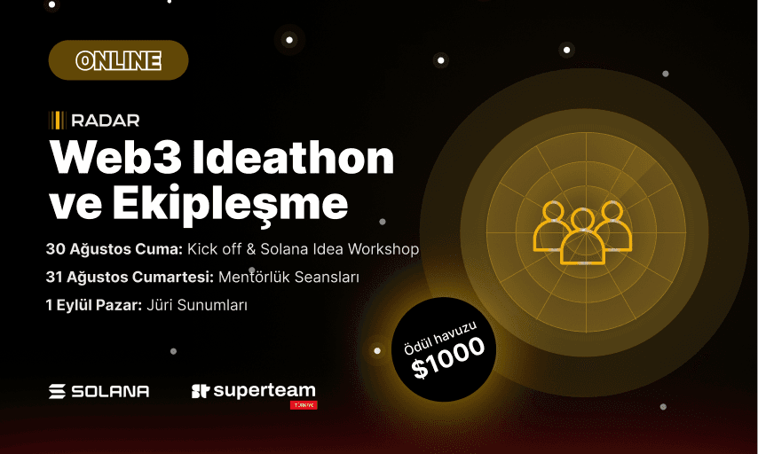 $1.000 Odul Havuzlu Ucretsiz Web3 Ideathon'a Katıl